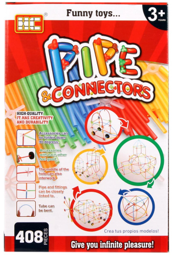 Конструктор Pipe&Connectors 10 см. 408дет.
