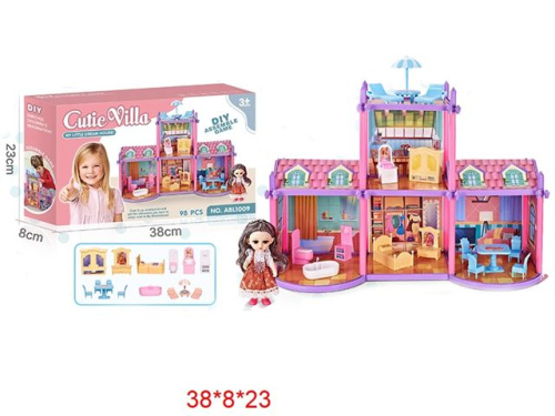 Набор Дом для кукол Cutie Villa с мебелью и куклой