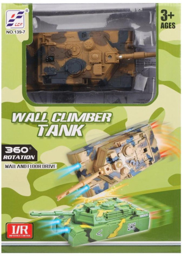 Наша Игрушка: Танк Стенолаз Wall climber tank 4 канала свет. звук. р/у.
