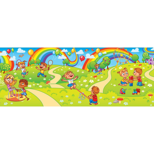 Раскраска-панорама Акварельная