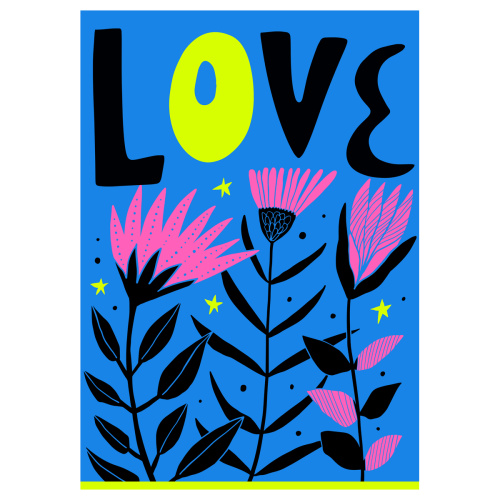 Тетрадь клетка 96л. А4 BG Love you