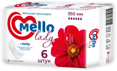 Женские прокладки Mello Lady 6шт 350мм