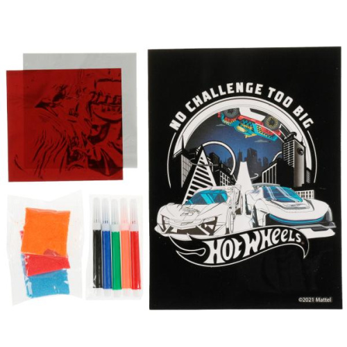 Аппликация из фольги с песком Hot Wheels