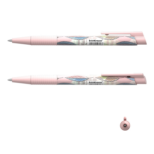 Ручка шариковая автомат синяя ErichKrause ColorTouch Flora