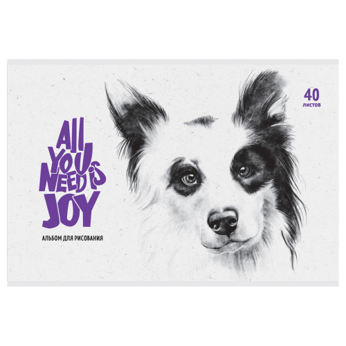 Альбом для рисования 40л. BG All you need is joy