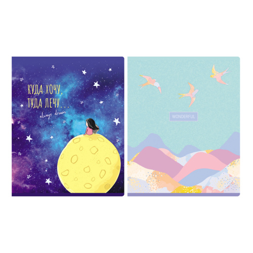 Тетрадь клетка 96л. BG Mix-12. Девочки