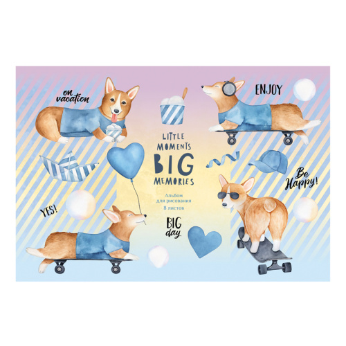 Альбом для рисования 8л. BG Mix. Девочки