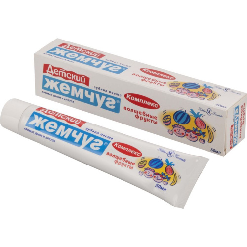 Детская зубная паста Новый Жемчуг со вкусом волшебных фрутов 50мл