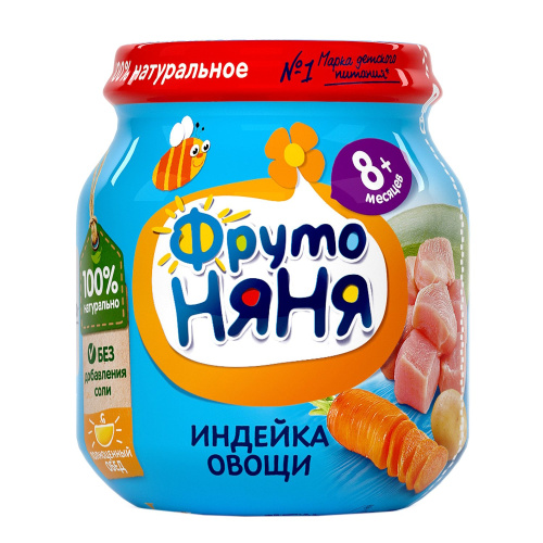 Пюре Фруто Няня индейка с овощами 100 г