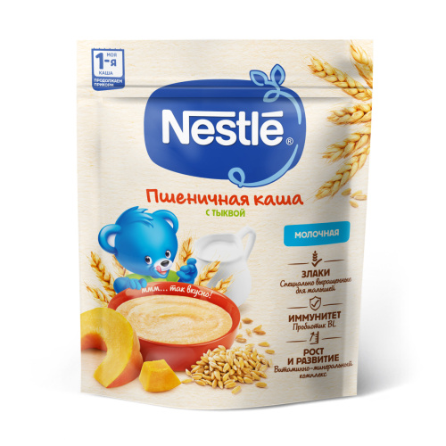 Молочная каша Nestle пшеничная с тыквой 200г