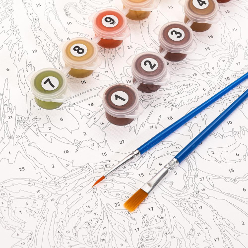 Холст по номерам Дикое семейство