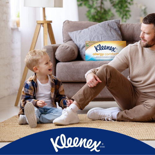 Бумажные салфетки Kleenex гипоаллергенные Comfort BOX 56шт