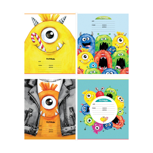 Тетрадь клетка 12л. ArtSpace Рисунки. Монстры