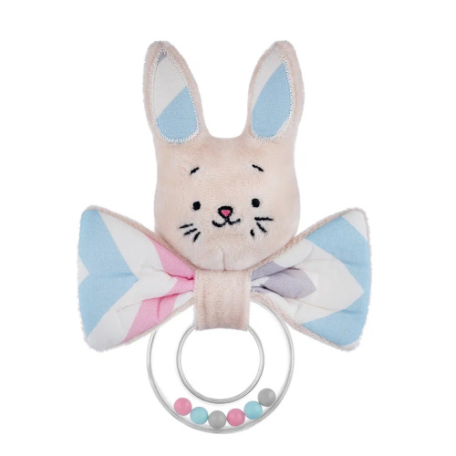 Погремушка Roxy-Kids с колечком FUNNY BUNNY, рисунок зигзаг