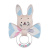 Погремушка Roxy-Kids с колечком FUNNY BUNNY, рисунок зигзаг