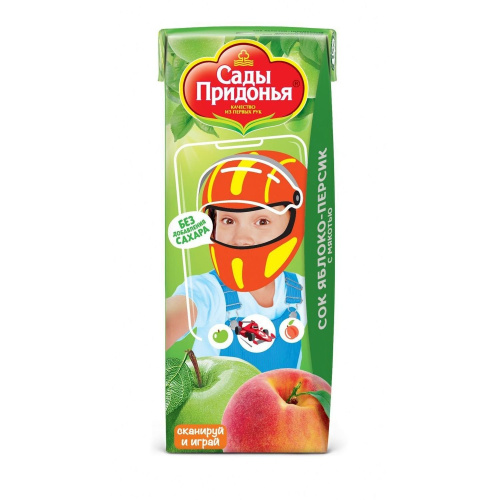Сок Сады Придонья яблоко, персик 200 мл