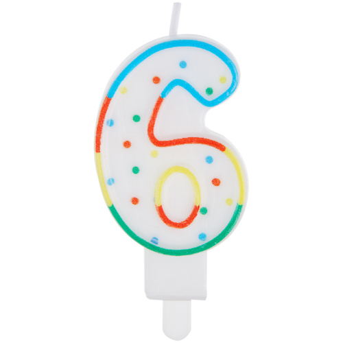 Свеча для торта цифра 6