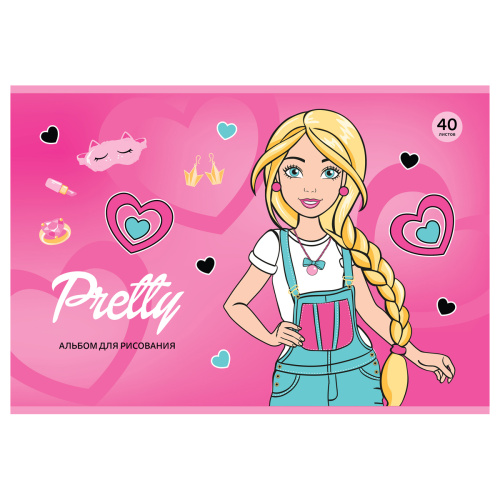 Альбом для рисования 40л. BG Pretty Girls