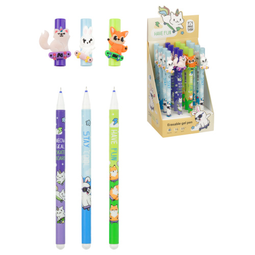 Ручка гелевая стираемая MESHU   Skate party