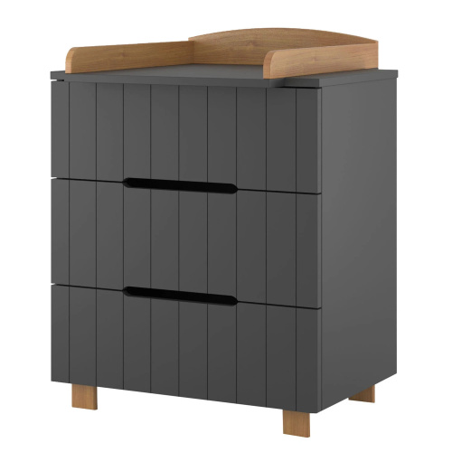 Комод Incanto VIKKI 800/3 (графит,бук)