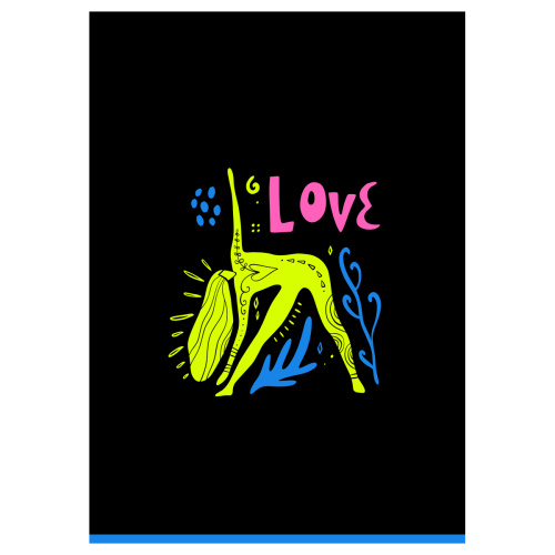 Тетрадь клетка 96л. А4 BG Love you