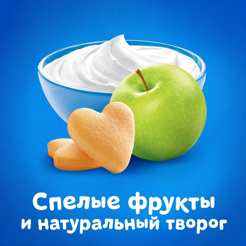 Пюре Агуша яблоко, творог, печенье 90 г