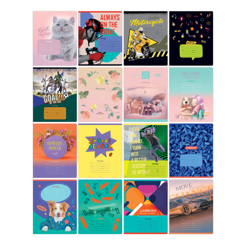 Тетрадь линия 12л. BG Super Mix-16