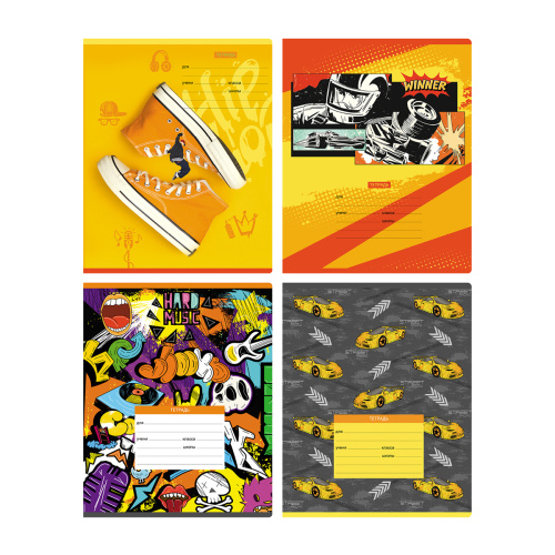 Тетрадь линия 18л. BG Mix-12. Мальчики