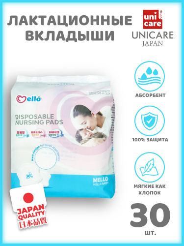 Лактационные вкладыши Mello 30шт