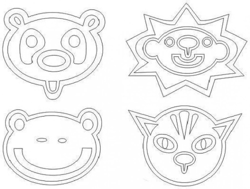 Набор трафарет-магнитов Зоопарк 4шт