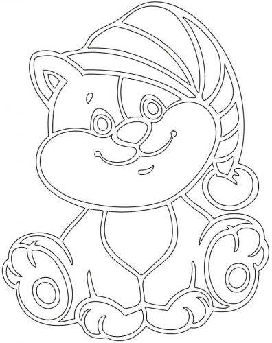 ПесФант: Трафарет Котенок в колпаке