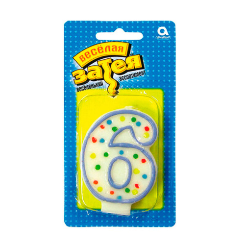 Свеча для торта цифра 6