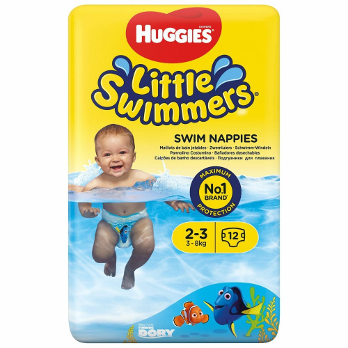 Подгузники для плавания Huggies Little Swimmers 2-3 3-8 кг 12 шт