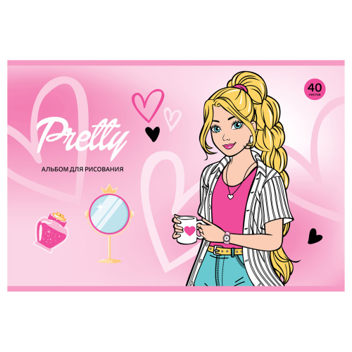 Альбом для рисования 40л. BG Pretty Girls